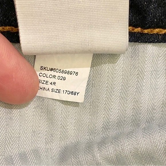 Abercrombie 4 (27) A&F Boot Cut Jeans Sexy Low Rise Dark Indigo Womens Stretch - Picture 14 of 16